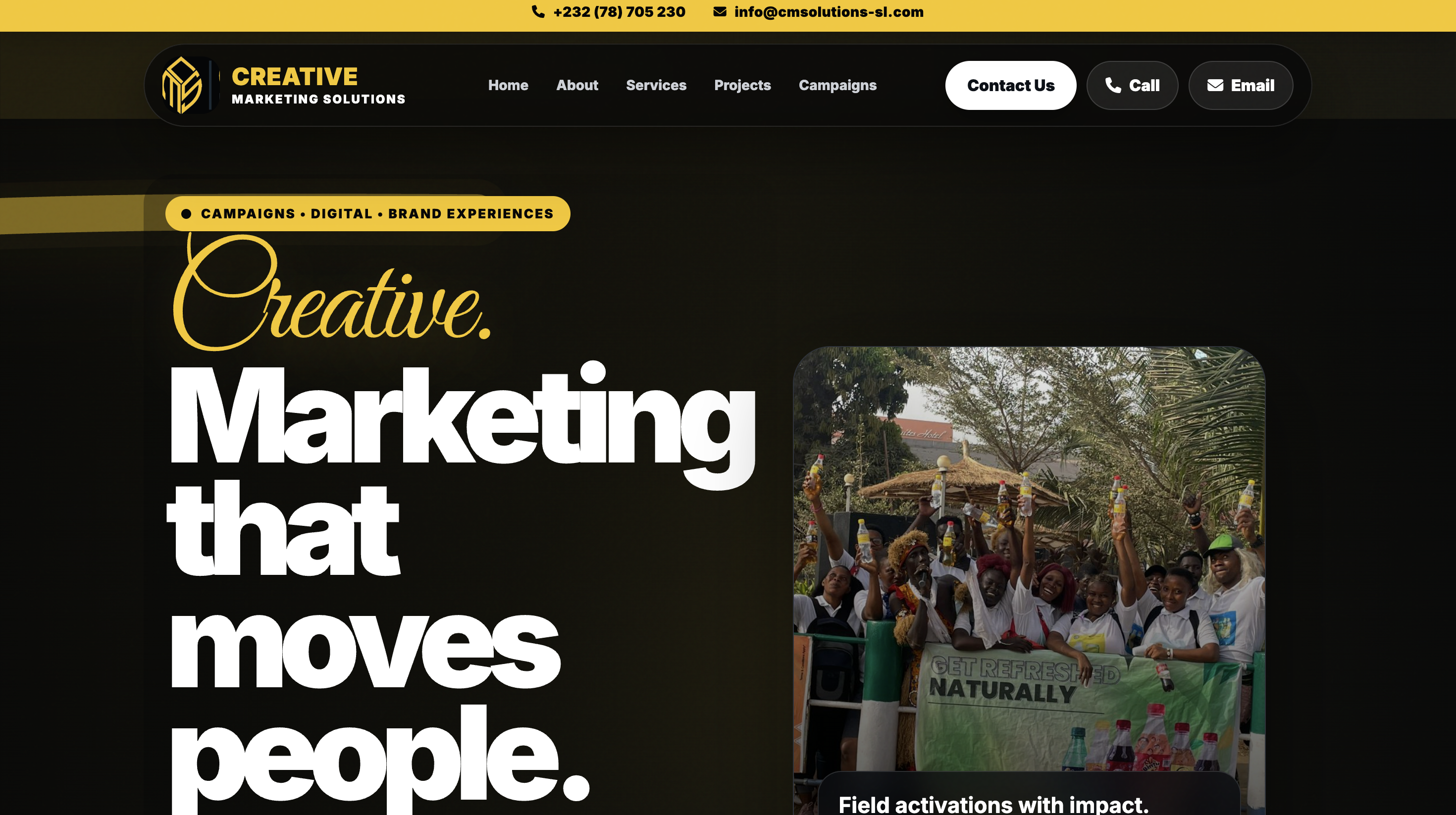 Creative Marketing Solutions SL website