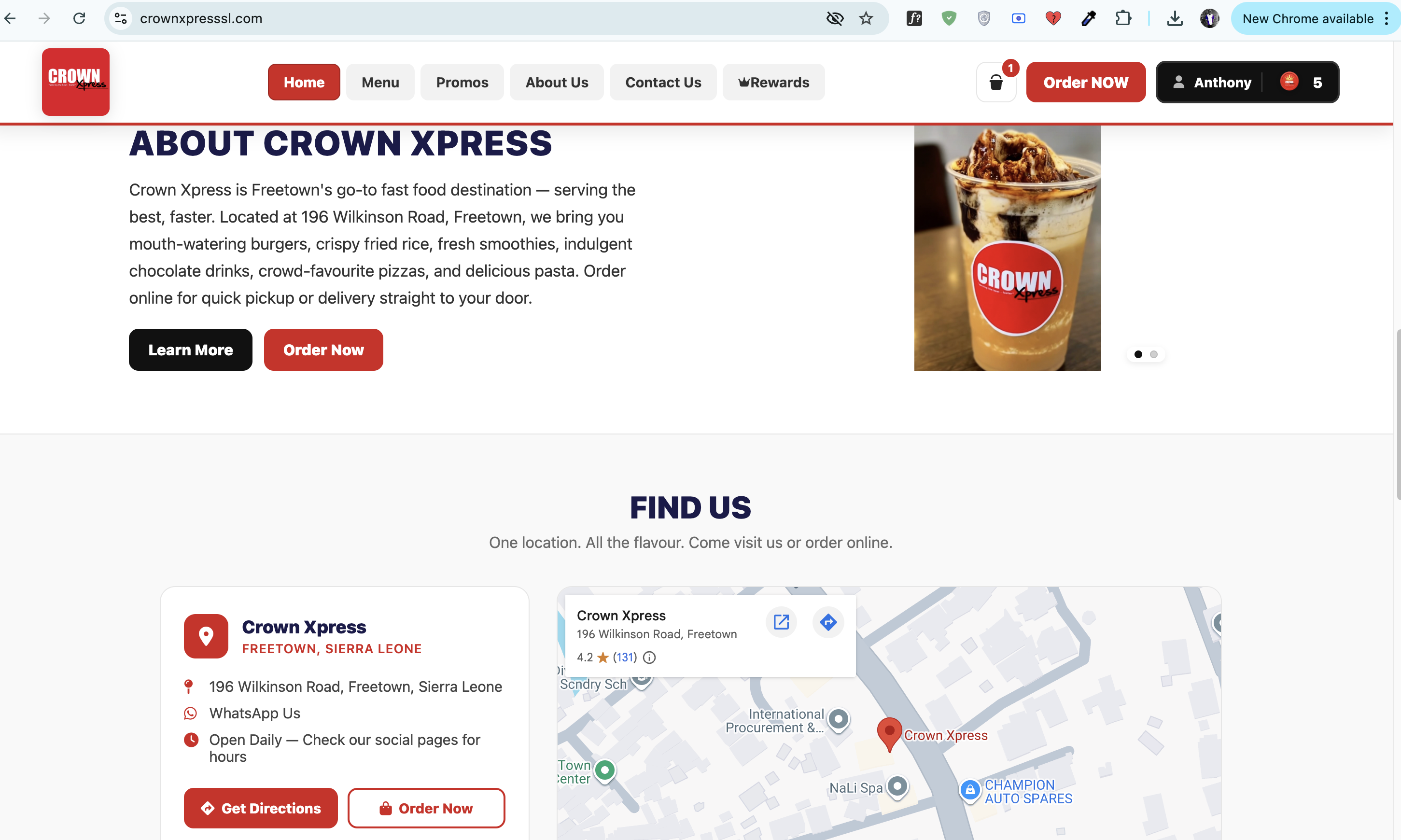 Crown Xpress website