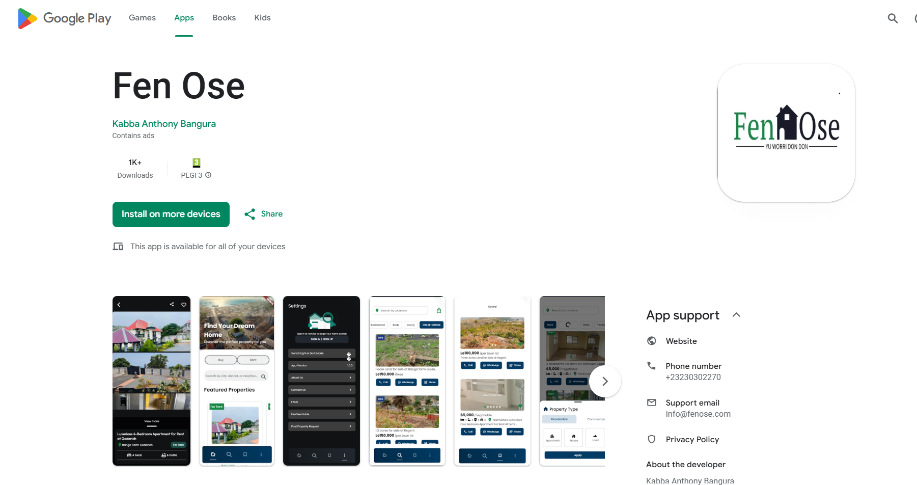 Fenose app