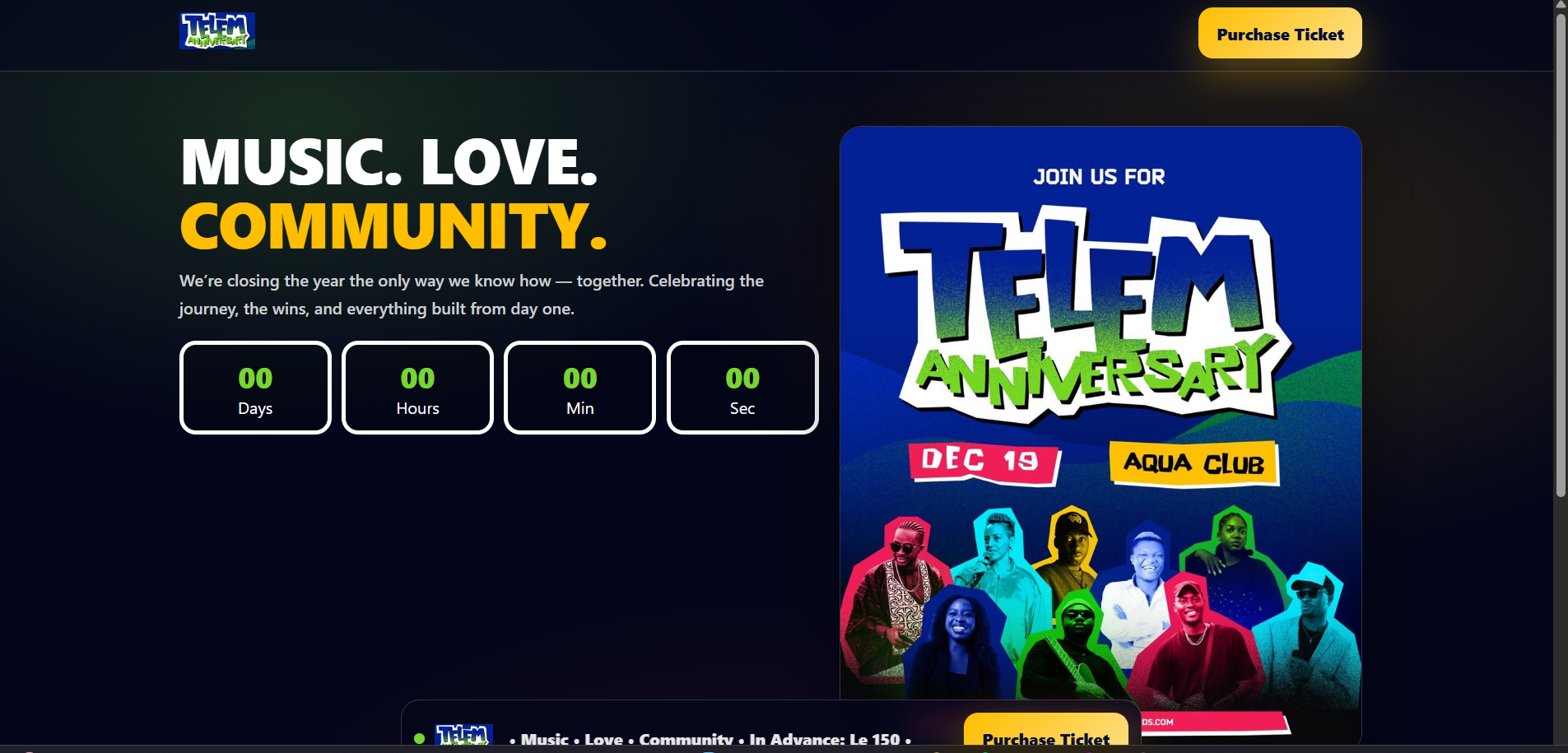 Telem event website